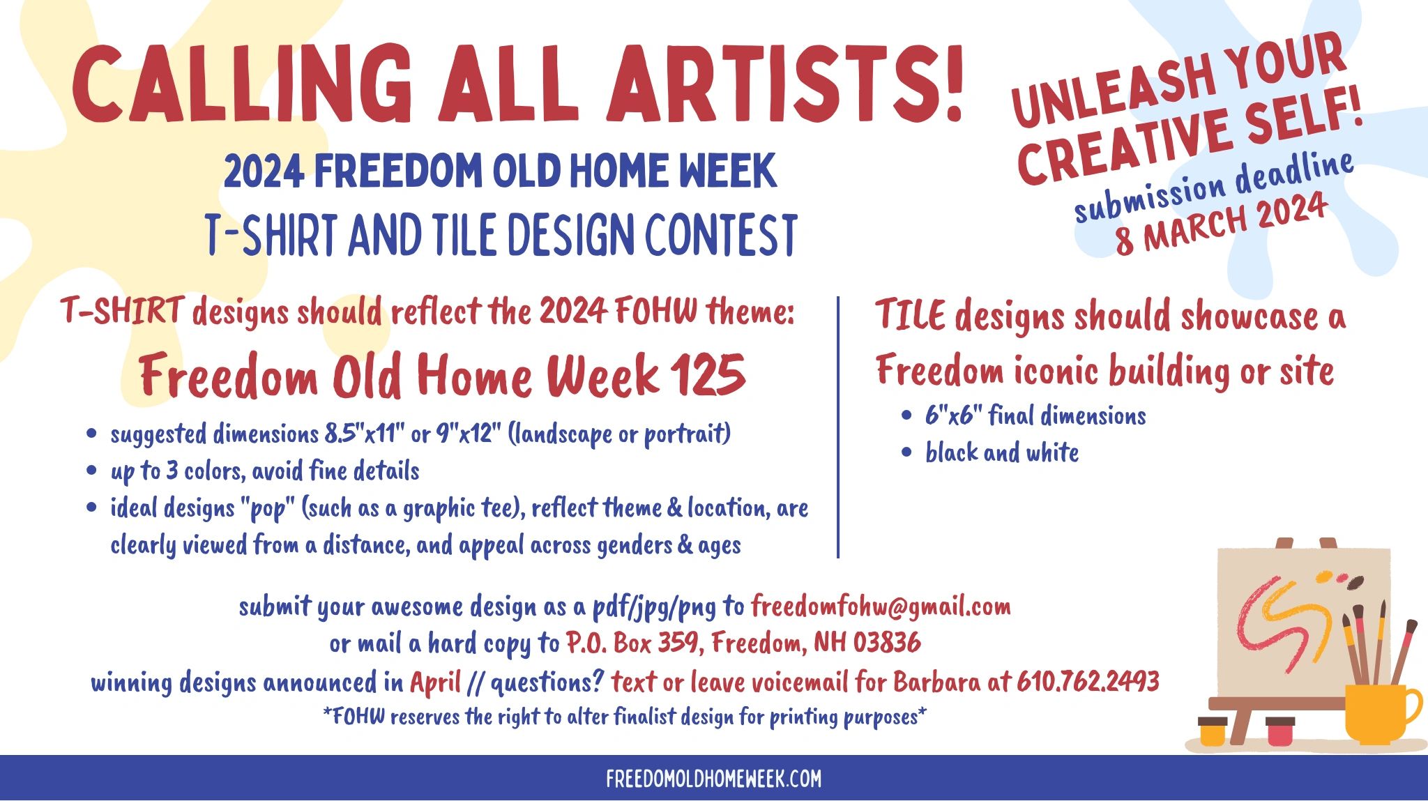 Submit a TShirt or Tile Design for 2024!